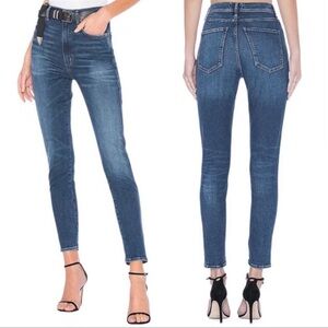 Agolde Roxanne Super High Rise Skinny Jeans in Freeway Blue size 26